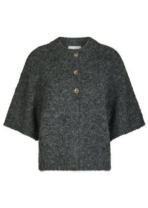 Benuta fluffy knit cardigan Antrasit Melange Neo Noir 